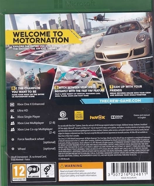 The Crew 2 - Xbox One Spil (A-Grade) (Genbrug)